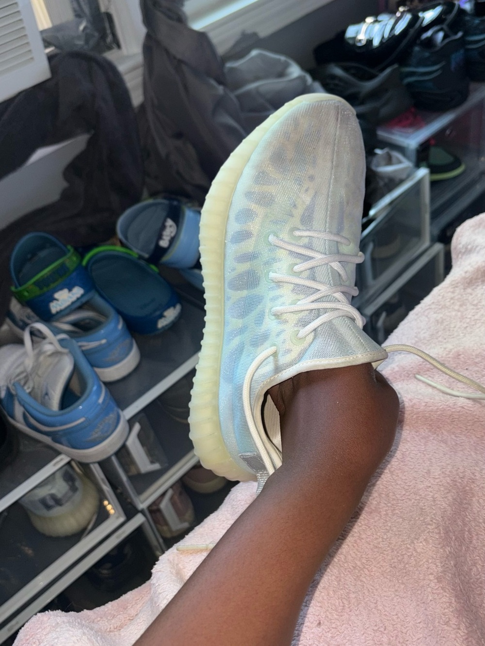 Yeezy Boost 350 V2 Pastel Blue Cream Leopard